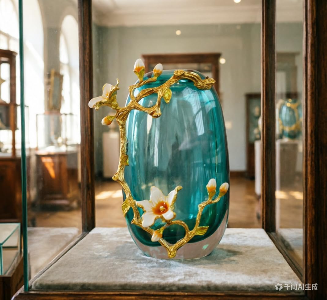 Laedigital Enamel Art Glass Vase