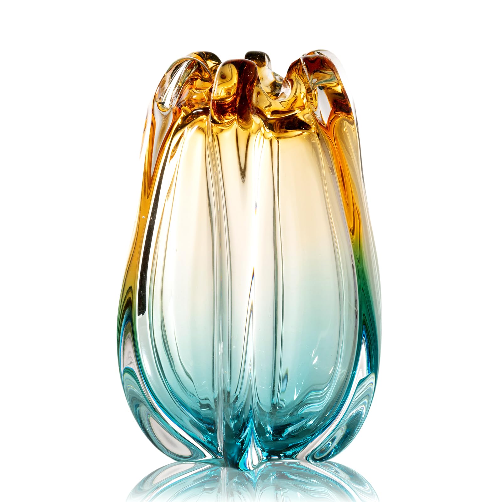 Laedigital Hand Blown Glass Flower Vases