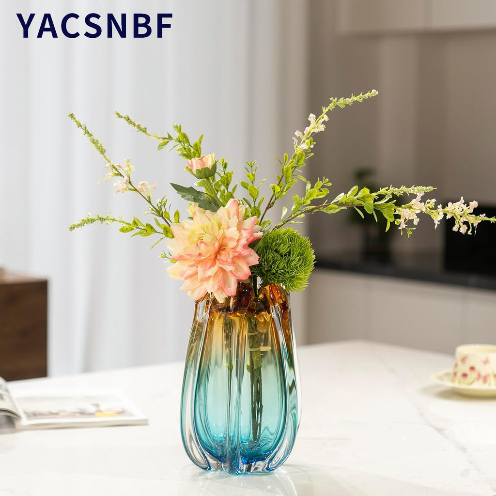 Laedigital Hand Blown Glass Flower Vases