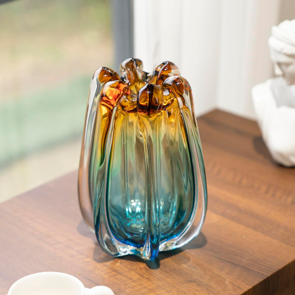 Laedigital Hand Blown Glass Flower Vases