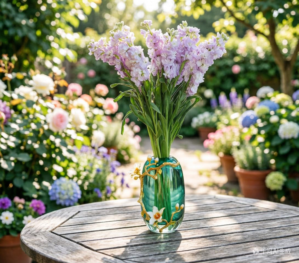 Laedigital Enamel Art Glass Vase