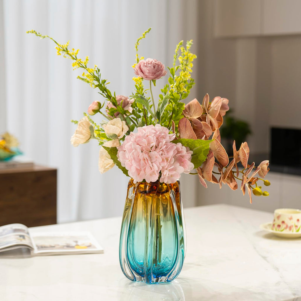 Laedigital Hand Blown Glass Flower Vases