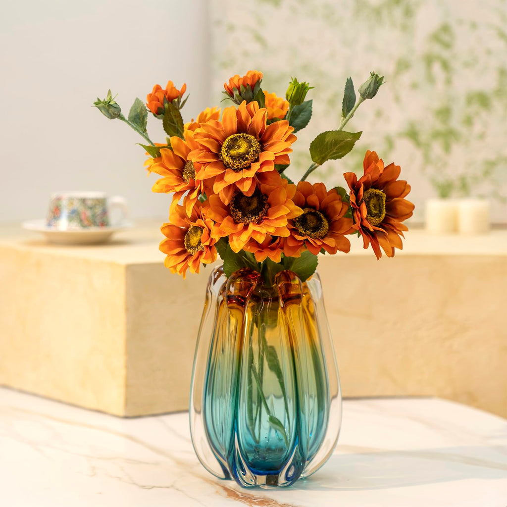 Laedigital Hand Blown Glass Flower Vases