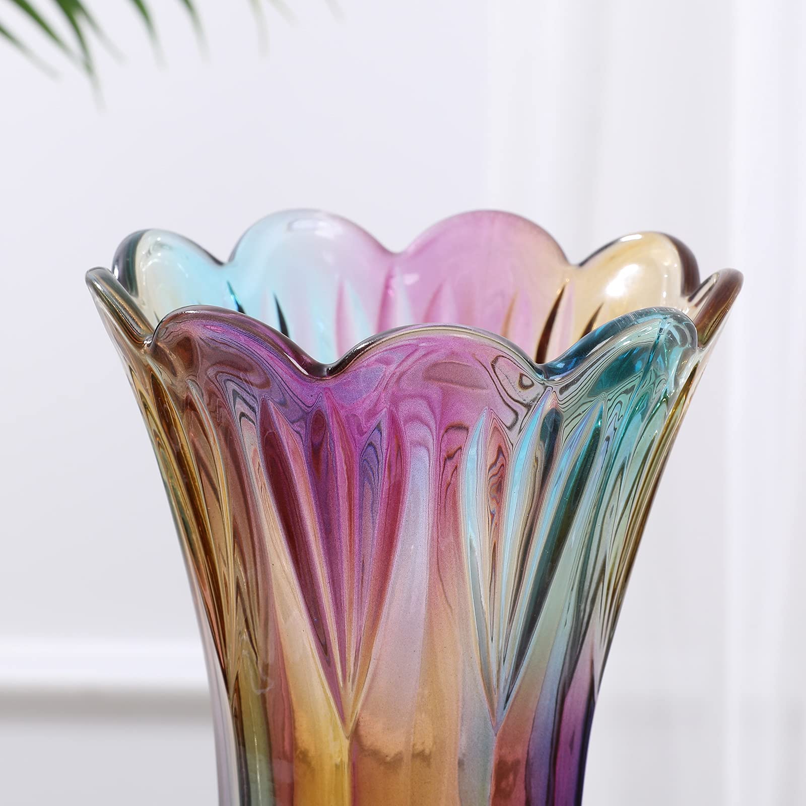 Laedigital Glass Colorful Vase
