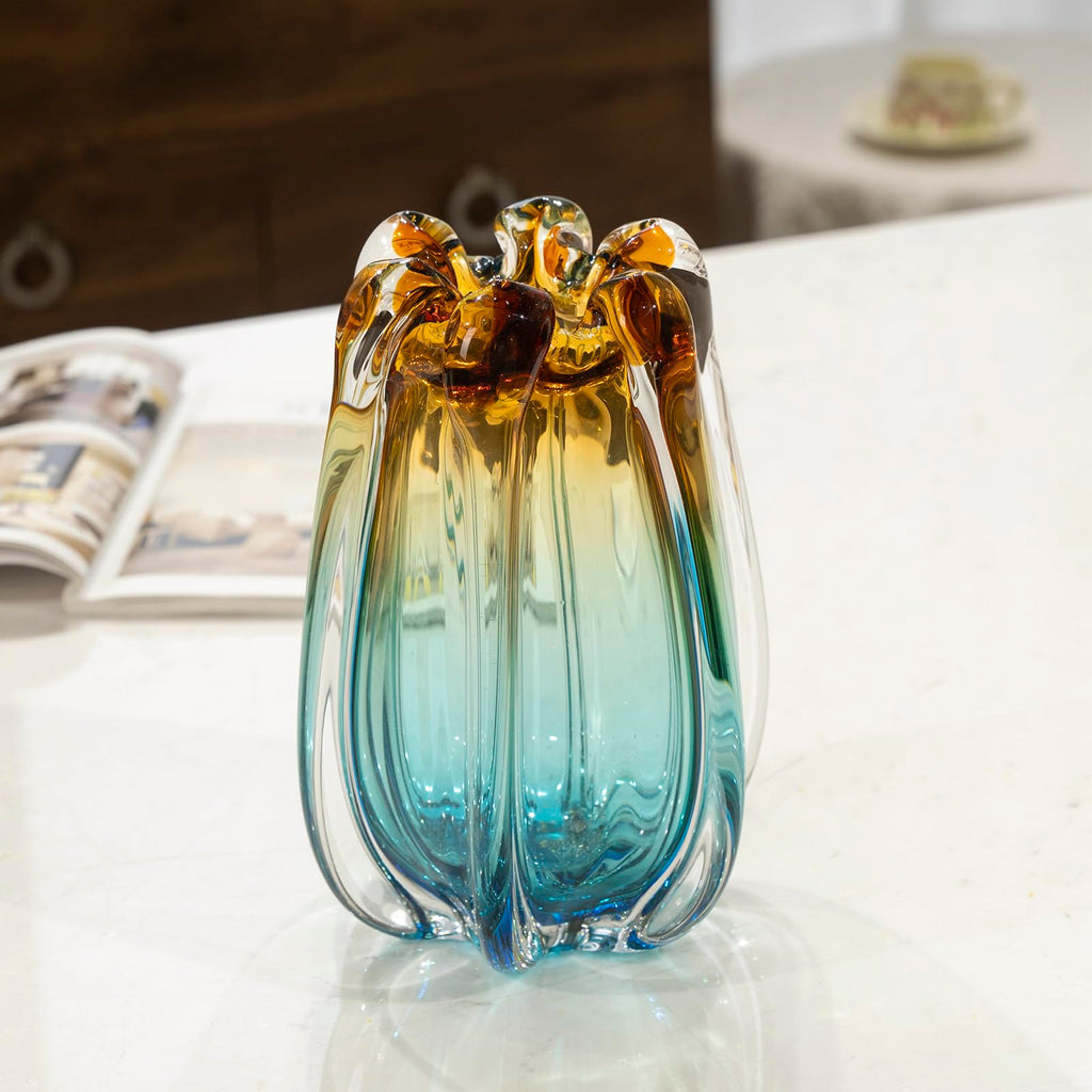 Laedigital Hand Blown Glass Flower Vases