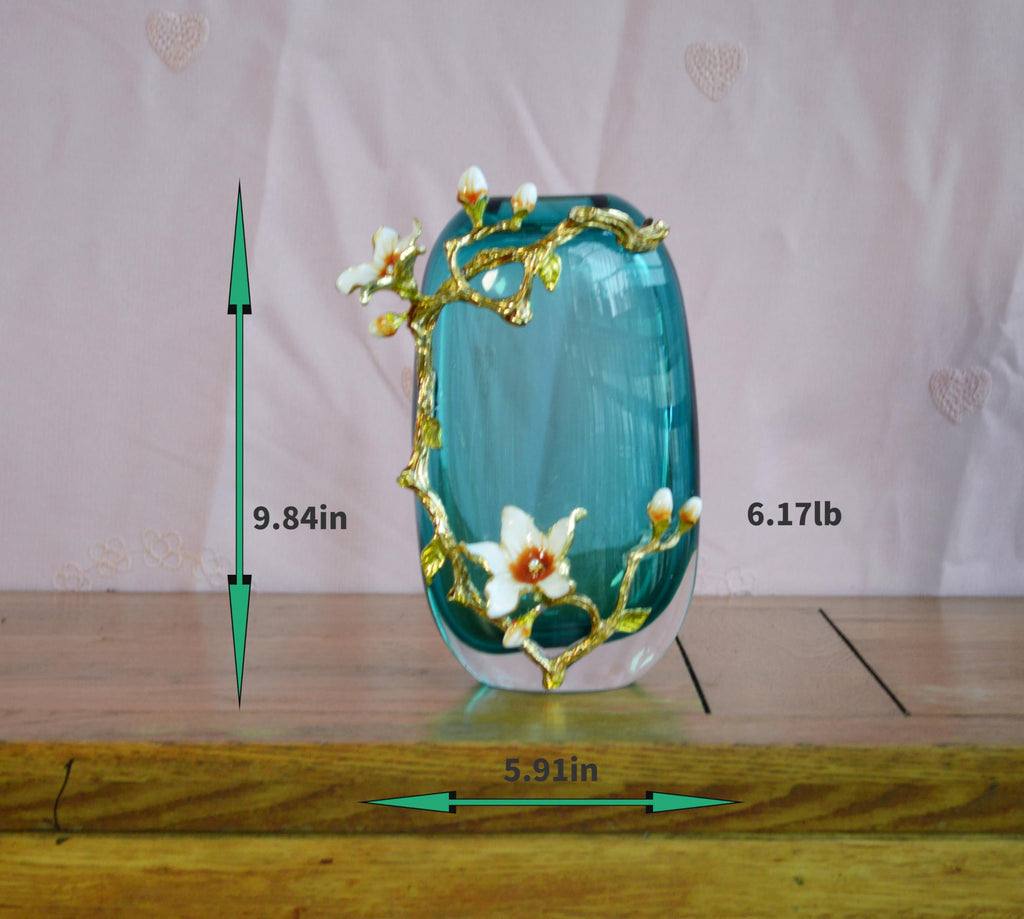 Laedigital Enamel Art Glass Vase
