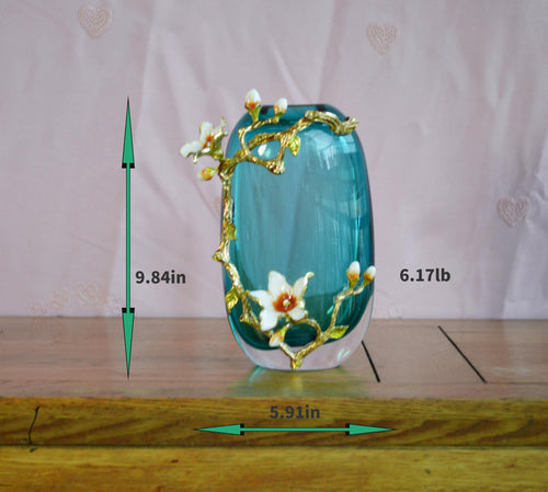 Laedigital Enamel Art Glass Vase